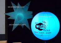 96w Rgb llevó el globo de iluminación inflable de seda polivinílico blanco del diámetro de los 63ft