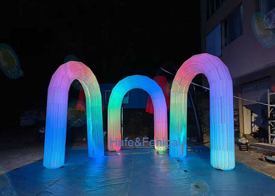 Arched illuminated inflatable tent, lighting up your outdoor life with a single touch