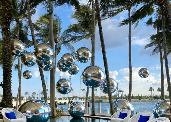 Inflatable PVC Mirror Ball Sparkly Decorative Element, Customizable In Size And Color