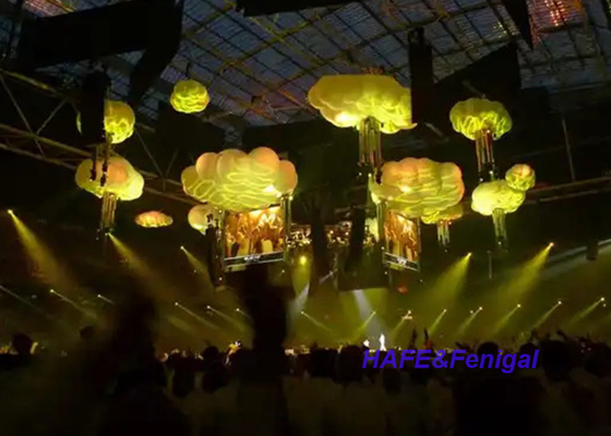 Big Inflatable Cloud Balloon Decoration With Lights For Concert Stage Or Party Decoration