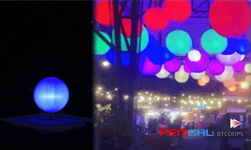 Balón de iluminación dinámica para eventos 6500K Balones RGBW con 512 DMX