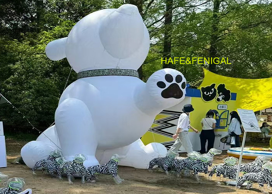 Balones inflables de perros de dibujos animados gigantes personalizados para eventos de césped Interacción de marketing