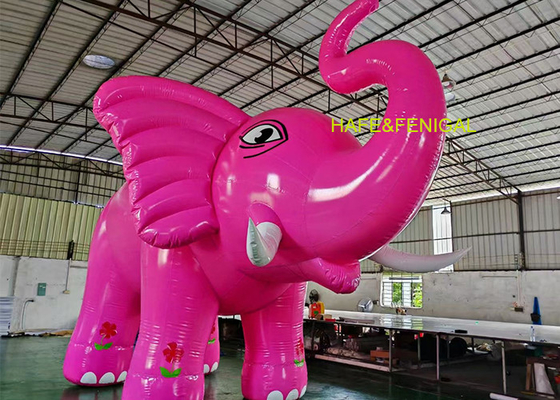 Personalizado 3m 10ft inflables dibujos animados Elefante rosa para la decoración del centro comercial o parque temático