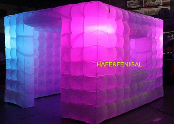 3m Square Inflatable Tent With Built-In Colorful Lights Optional Brand Logo Printing