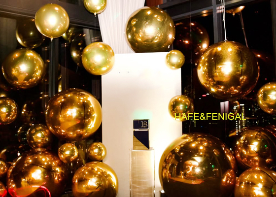 Globos inflables de PVC de doble capa dorados y brillantes para eventos de varios días