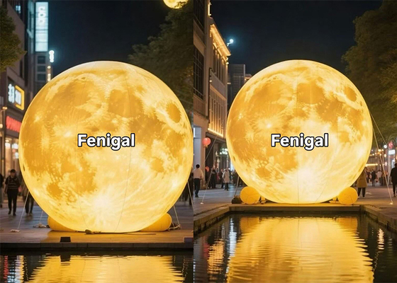 5m 16ft Tierra Luna inflable con luz cálida para las celebraciones del Festival de Medio Otoño