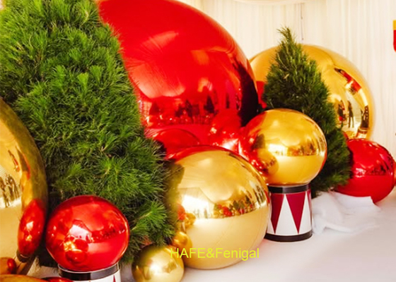Balón espejo de PVC de 2 capas de 0,4m-10m para decoración navideña