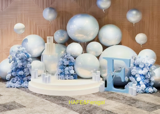 Balones blancos brillantes de PVC duraderos adecuados para decoraciones de bodas o cumpleaños