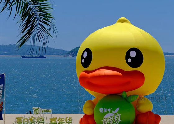 Pato amarillo inflables personalizados, adecuados para la decoración de centros comerciales marca de marketing de promoción
