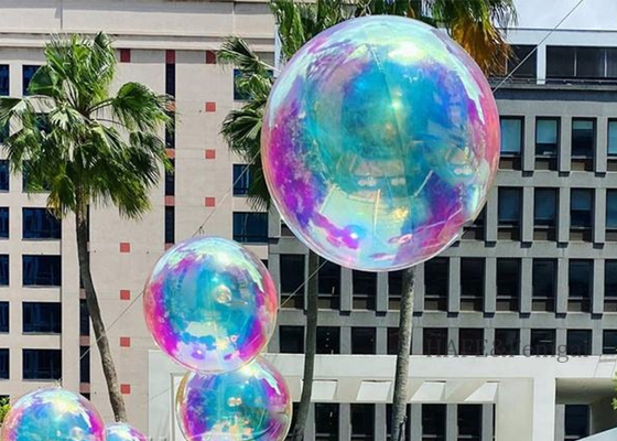 Globo espejo inflable de PVC colorido para decoración de eventos de fiesta, se puede colgar