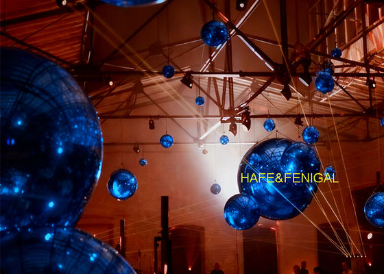 Balones de PVC de alta calidad con espejo azul para decoración de eventos elegantes