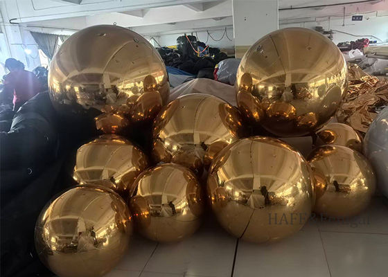 Globo espejo plateado de doble capa de PVC de tamaño personalizado para decoración de eventos y festivales