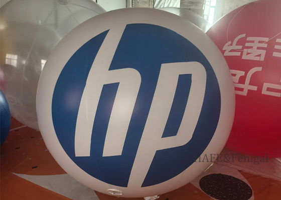 Customized White PVC Advertising Balloons Printed With Brand Logos For Marketing Purposes