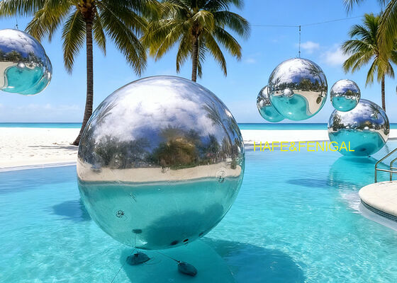 Balones de espejo de plata de PVC para fiestas de piscina de lujo, bodas, sesiones fotográficas