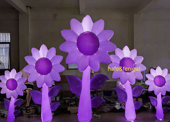 Diseño flexible Escultura de flores inflable personalizada para instalaciones de arte público