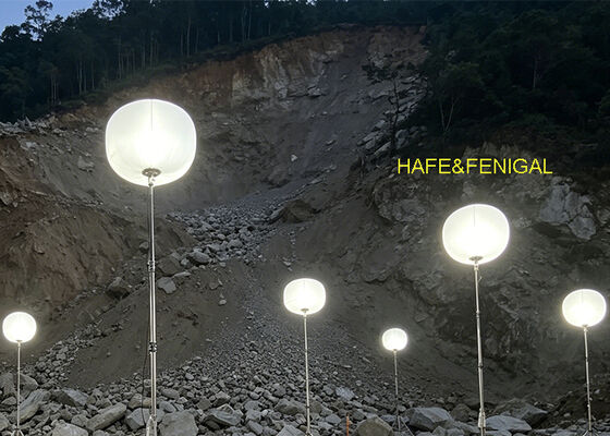 Luz de globo LED de 200W con protección IP65 a prueba de agua y alimentada por batería para trabajos móviles silenciosos