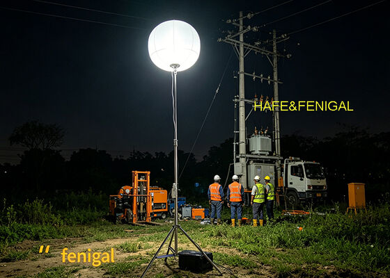 Luz de globo LED de 400W a batería para operaciones silenciosas fuera de la red