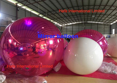 Globo inflable del espejo del PVC del festival del gigante de la aduana los 2m para la decoración del acontecimiento en rosa