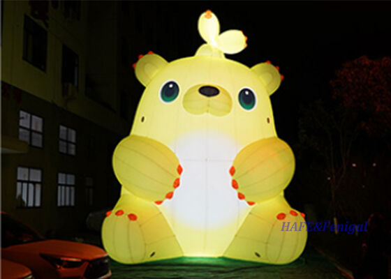 6m LED iluminado osito inflables con diseño personalizable para eventos al aire libre