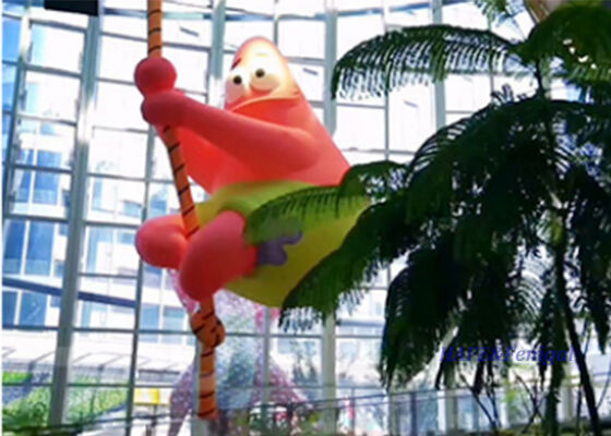 Exhibición de estrella de mar inflable suspendida personalizada con 6 metros de diámetro para atracción visual de alto impacto en centros comerciales