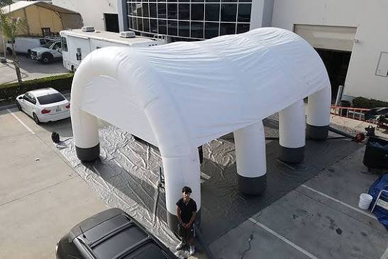 Carpa de aire inflable fácil de instalar estructura ligera solución perfecta para refugios temporales actividades y eventos al aire libre