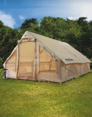Tienda de aire inflable fácil de transportar y almacenar que ofrece refugio práctico para entusiastas del aire libre y preparación para emergencias