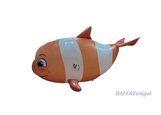 Dirigible de helio de pez payaso volador a control remoto con control de vuelo girostabilizado y película de aluminio PP + PA ligera