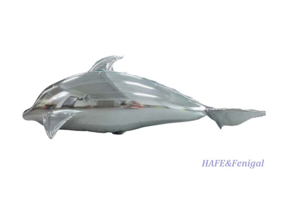 Dirigible de helio de delfín volador teledirigido personalizado con control de vuelo giroscópico y película de aluminio PP + PA ligera