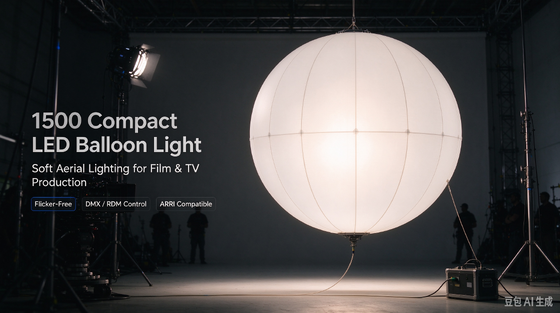 1500 LED ajustable Compacto LED globo de luz y globo de iluminación inflable para la producción de películas