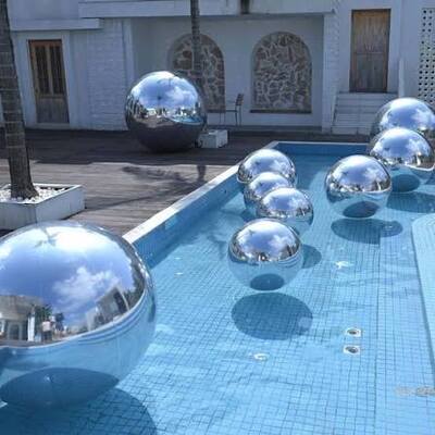 Weatherproof 2-Layer PVC Inflatable Mirror Balloon with UV5+ Sun Shield for Outdoor Installations