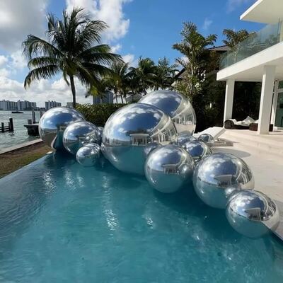 Globo espejo inflable de PVC de 2 capas a prueba de intemperie con protector solar UV5+ para instalaciones exteriores